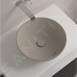 Villeroy & Boch Loop&Friends - Vasque, diamètre 380 mm, avec trop-plein, CeramicPlus, amande 4A4500AM