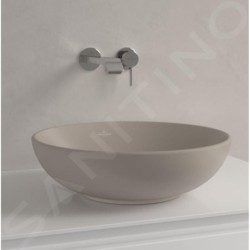 Villeroy & Boch Loop&Friends - Vasque, diamètre 380 mm, avec trop-plein, CeramicPlus, amande 4A4500AM
