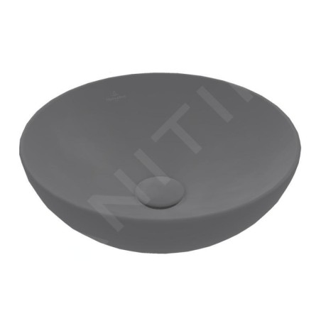Villeroy & Boch Loop&Friends - Vasque, diamètre 380 mm, sans trop-plein, CeramicPlus, graphite 4A4501i4
