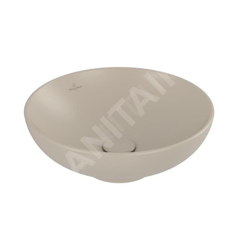Villeroy & Boch Loop&Friends - Vasque, diamètre 420 mm, avec trop-plein CeramicPlus, amande 4A4600AM Villeroy & Boch Loop&Friends - Vasque, diamètre 420 mm, avec trop-plein CeramicPlus, amande 4A4600AM