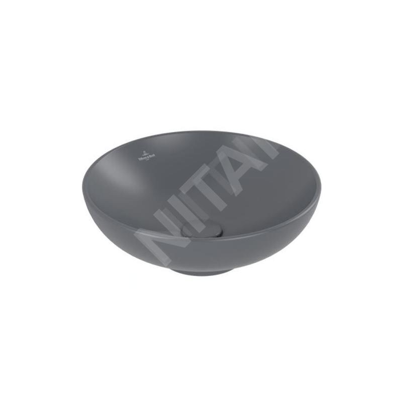 Villeroy & Boch Loop&Friends - Vasque, diamètre 420 mm, avec trop-plein CeramicPlus, graphite 4A4600i4 Villeroy & Boch Loop&Friends - Vasque, diamètre 420 mm, avec trop-plein CeramicPlus, graphite 4A4600i4