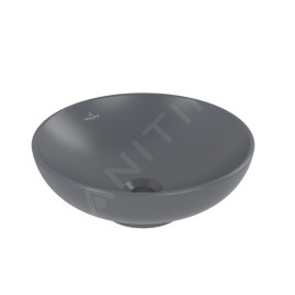 Villeroy & Boch Loop&Friends - Vasque, diamètre 420 mm, avec trop-plein CeramicPlus, graphite 4A4600i4