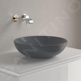 Villeroy & Boch Loop&Friends - Vasque, diamètre 420 mm, avec trop-plein CeramicPlus, graphite 4A4600i4