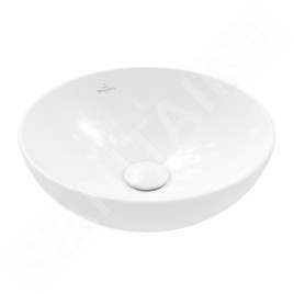Villeroy & Boch Loop&Friends - Vasque, diamètre 420 mm, avec trop-plein CeramicPlus, Stone White 4A4600RW