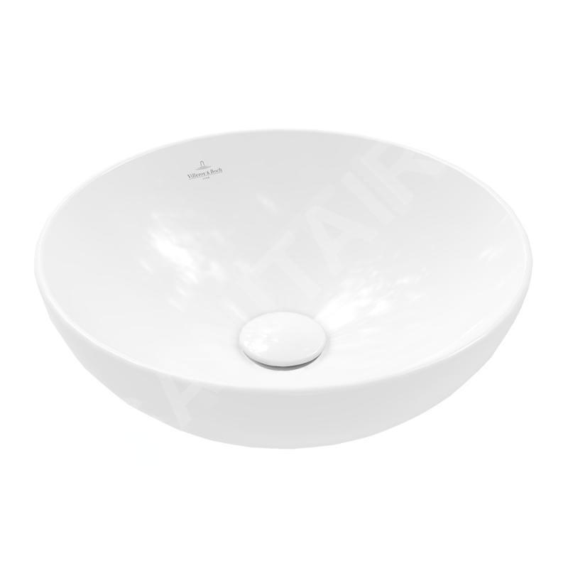 Villeroy & Boch Loop&Friends - Vasque, diamètre 420 mm, avec trop-plein CeramicPlus, Stone White 4A4600RW Villeroy & Boch Loop&Friends - Vasque, diamètre 420 mm, avec trop-plein CeramicPlus, Stone White 4A4600RW