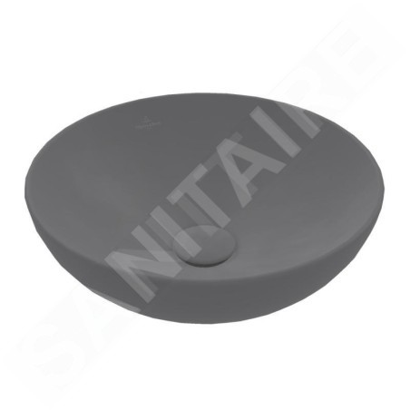 Villeroy & Boch Loop&Friends - Vasque, diamètre 420 mm, sans trop-plein, CeramicPlus, graphite 4A4601i4