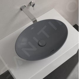 Villeroy & Boch Loop&Friends - Vasque, 560x380 mm, avec trop-plein CeramicPlus, graphite 4A4700i4