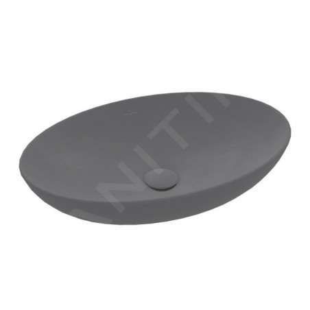 Villeroy & Boch Loop&Friends - Vasque, 620x420 mm, sans trop-plein, CeramicPlus, graphite 4A4801i4