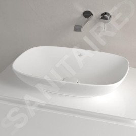 Villeroy & Boch Loop&Friends - Vasque, 560x380 mm, avec trop-plein, CeramicPlus, Stone White 4A4900RW