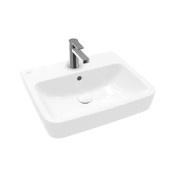 Villeroy & Boch O.novo - Lavabo 550x460 mm, avec trop-plein, trou pour robinet, AntiBac, CeramicPlus, blanc alpin 4A4155T2