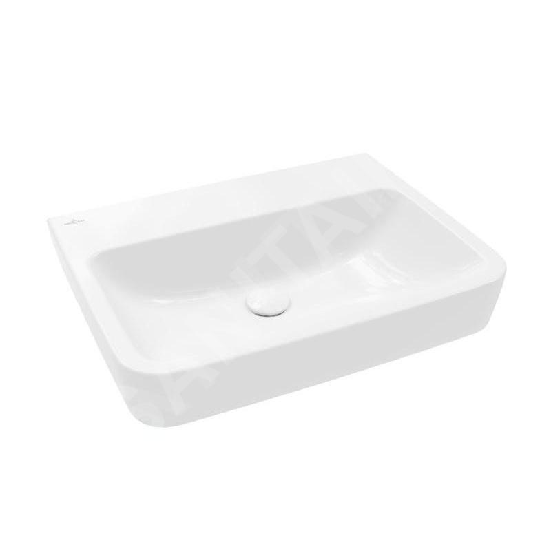 Villeroy & Boch O.novo - Lavabo 600x460 mm, sans trop-plein, sans trou pour robinet, blanc alpin 4A416301 Villeroy & Boch O.novo - Lavabo 600x460 mm, sans trop-plein, sans trou pour robinet, blanc alpin 4A416301