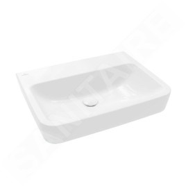 Villeroy & Boch O.novo - Lavabo 600x460 mm, sans trop-plein, sans trou pour robinet, AntiBac, CeramicPlus, blanc alpin 4A4163T2