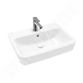 Villeroy & Boch O.novo - Lavabo 600x460 mm, avec trop-plein, trou pour robinet, CeramicPlus, blanc alpin 4A4160R1