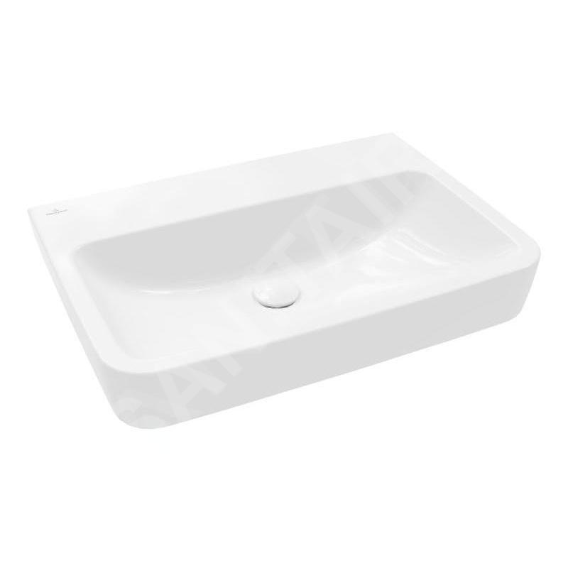 Villeroy & Boch O.novo - Lavabo 650x460 mm, sans trop-plein, sans trou pour robinet, AntiBac, CeramicPlus, blanc alpin 4A4168T2 Villeroy & Boch O.novo - Lavabo 650x460 mm, sans trop-plein, sans trou pour robinet, AntiBac, CeramicPlus, blanc alpin 4A4168T2