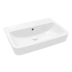 Villeroy & Boch O.novo - Lavabo 650x460 mm, sans trop-plein, sans trou pour robinet, CeramicPlus, blanc alpin 4A4168R1