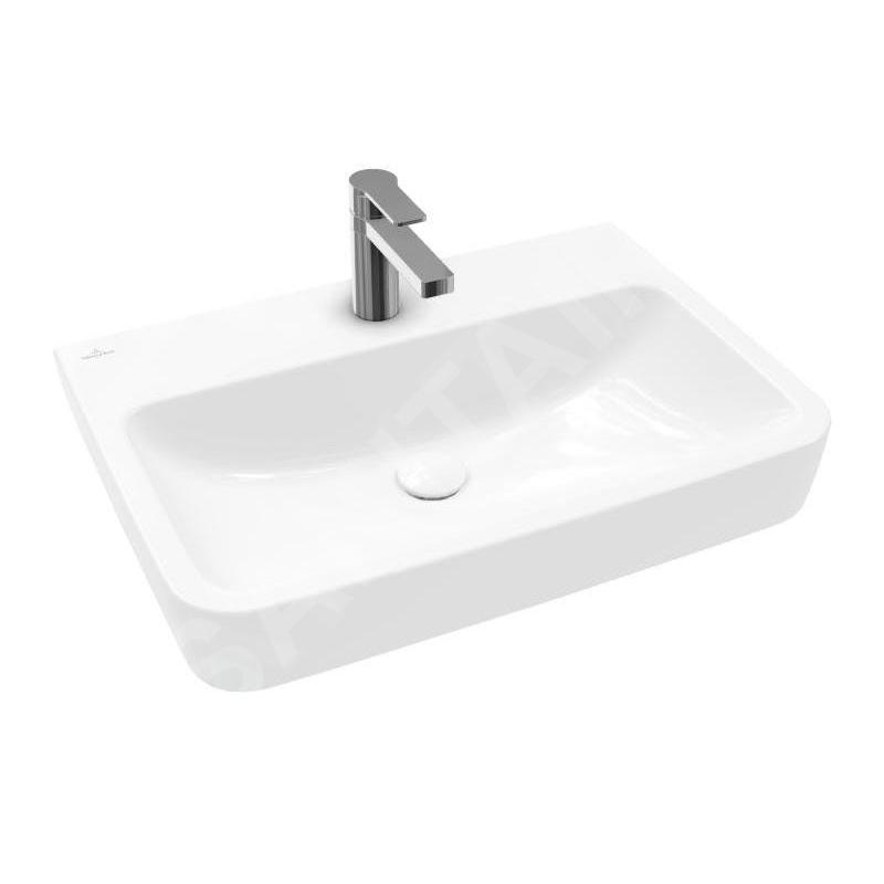 Villeroy & Boch O.novo - Lavabo 650x460 mm, sans trop-plein, trou pour robinet, AntiBac, CeramicPlus, blanc alpin 4A4166T2 Villeroy & Boch O.novo - Lavabo 650x460 mm, sans trop-plein, trou pour robinet, AntiBac, CeramicPlus, blanc alpin 4A4166T2