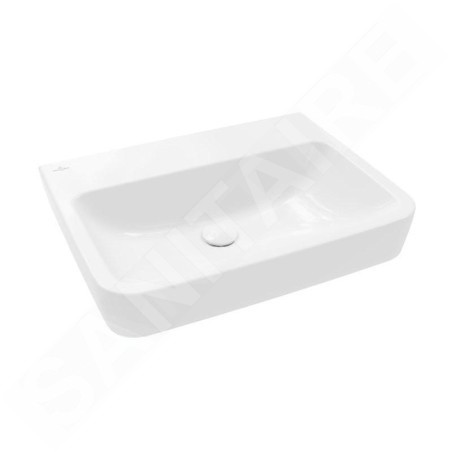 Villeroy & Boch O.novo - Vasque, 600x460 mm, sans trop-plein, sans trou pour robinet, AntiBac, CeramicPlus, blanc alpin 4A416FT2