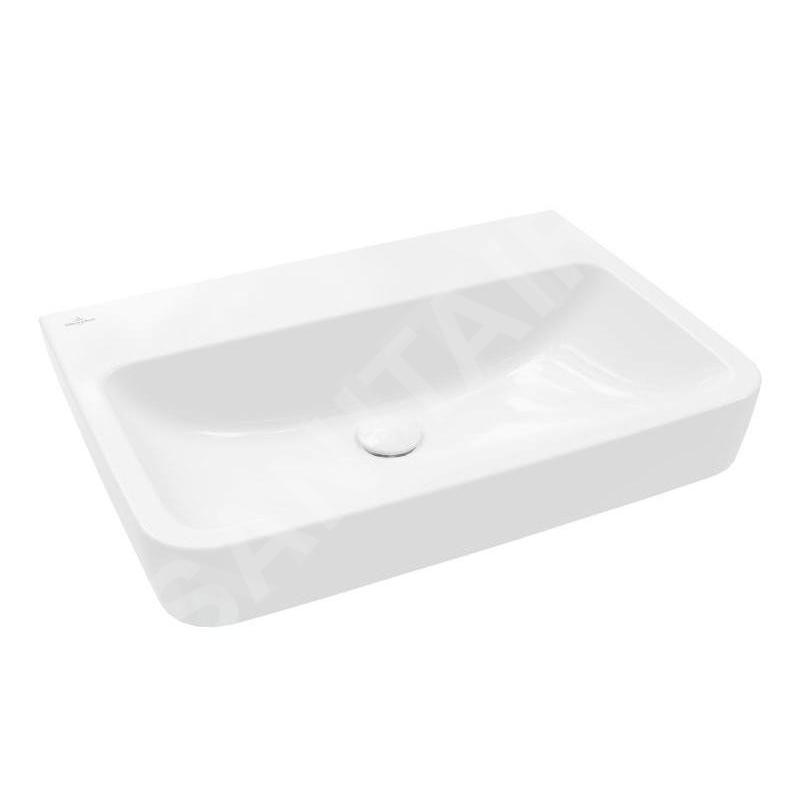 Villeroy & Boch O.novo - Vasque, 650x460 mm, sans trop-plein, sans trou pour robinet, CeramicPlus, blanc alpin 4A41KFR1 Villeroy & Boch O.novo - Vasque, 650x460 mm, sans trop-plein, sans trou pour robinet, CeramicPlus, blanc alpin 4A41KFR1