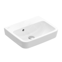 Villeroy & Boch O.novo - Lave-mains 450x370 mm, avec trop-plein, sans trou pour robinet, AntiBac, CeramicPlus, blanc alpin