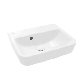 Villeroy & Boch O.novo - Lave-mains à poser, 450x370 mm, avec trop-plein, sans trou pour robinet, CeramicPlus, blanc alpin