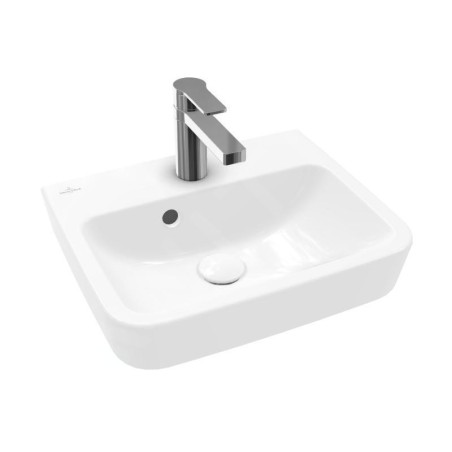 Villeroy & Boch O.novo - Lave-mains à poser, 450x370 mm, avec trop-plein, trou pour robinet, blanc alpin 43444G01