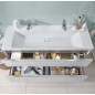 Villeroy & Boch Subway 3.0 - Double-lavabo 1300x475 mm, sans trop-plein, trous pour robinetterie, CeramicPlus, Stone White Villeroy & Boch Subway 3.0 - Double-lavabo 1300x475 mm, sans trop-plein, trous pour robinetterie, CeramicPlus, Stone White