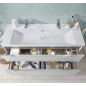 Villeroy & Boch Subway 3.0 - Double-lavabo 1300x475 mm, sans trop-plein, trous pour robinetterie, CeramicPlus, blanc alpin Villeroy & Boch Subway 3.0 - Double-lavabo 1300x475 mm, sans trop-plein, trous pour robinetterie, CeramicPlus, blanc alpin