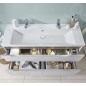 Villeroy & Boch Subway 3.0 - Double-lavabo 1300x475 mm, sans trop-plein, trous pour robinetterie, CeramicPlus, Stone White Villeroy & Boch Subway 3.0 - Double-lavabo 1300x475 mm, sans trop-plein, trous pour robinetterie, CeramicPlus, Stone White