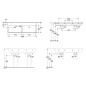 Villeroy & Boch Subway 3.0 - Double-lavabo 1300x470 mm, sans trop-plein, sans trou de robinetterie, CeramicPlus, blanc alpin Villeroy & Boch Subway 3.0 - Double-lavabo 1300x470 mm, sans trop-plein, sans trou de robinetterie, CeramicPlus, blanc alpin