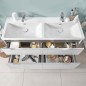 Villeroy & Boch Subway 3.0 - Double-lavabo 1300x470 mm, avec trop-plein, trous pour robinetterie, CeramicPlus, Stone White Villeroy & Boch Subway 3.0 - Double-lavabo 1300x470 mm, avec trop-plein, trous pour robinetterie, CeramicPlus, Stone White