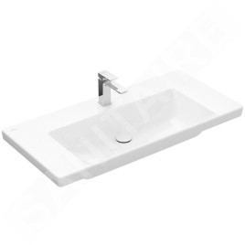 Villeroy & Boch Subway 3.0 - Lavabo 1000x470 mm, sans trop-plein, trou pour robinet, CeramicPlus, blanc alpin 4A70A2R1