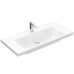 Villeroy & Boch Subway 3.0 - Lavabo 1000x470 mm, sans trop-plein, trou pour robinet, CeramicPlus, Stone White 4A70A2RW