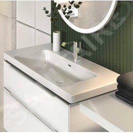 Villeroy & Boch Subway 3.0 - Lavabo 1000x470 mm, avec trop-plein, trou pour robinet, CeramicPlus, Stone White 4A70A5RW