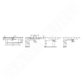 Villeroy & Boch Subway 3.0 - Lavabo 1300x470 mm, sans trop-plein, trou pour robinetterie, blanc alpin 4A70D201