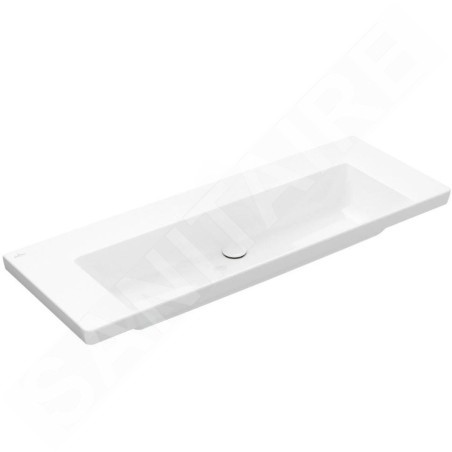 Villeroy & Boch Subway 3.0 - Lavabo 1300x470 mm, sans trop-plein, sans trou pour robinetterie, CeramicPlus, blanc alpin 4A70D3R1