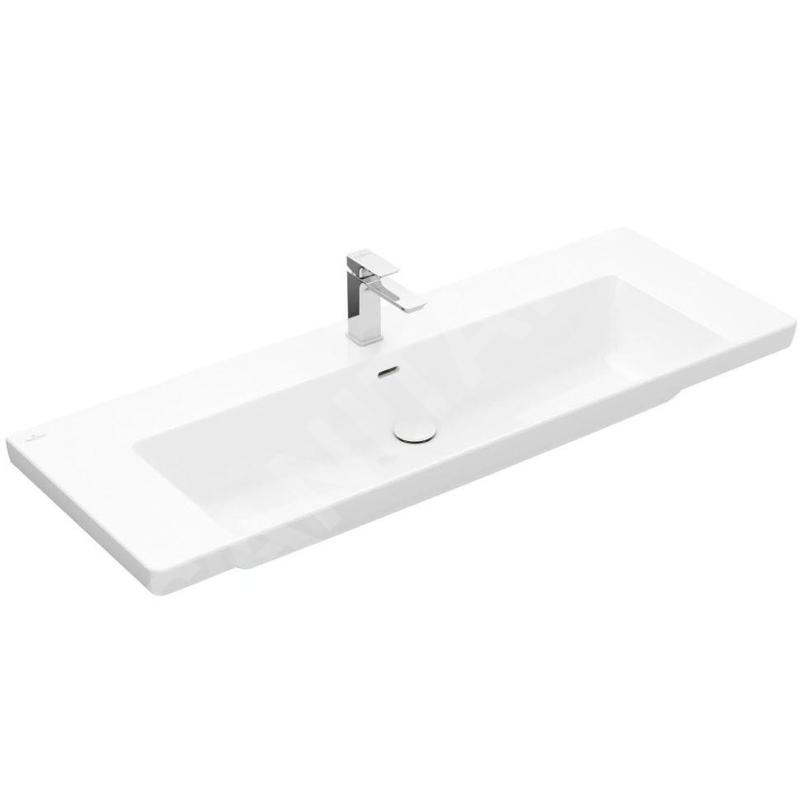 Villeroy & Boch Subway 3.0 - Lavabo 1300x470 mm, avec trop-plein, trou pour robinetterie, CeramicPlus, blanc alpin 4A70D5RW Villeroy & Boch Subway 3.0 - Lavabo 1300x470 mm, avec trop-plein, trou pour robinetterie, CeramicPlus, blanc alpin 4A70D5RW