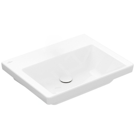 Villeroy & Boch Subway 3.0 - Lavabo 600x470 mm, sans trop-plein, sans trou pour robinet, CeramicPlus, blanc alpin 4A7063R1