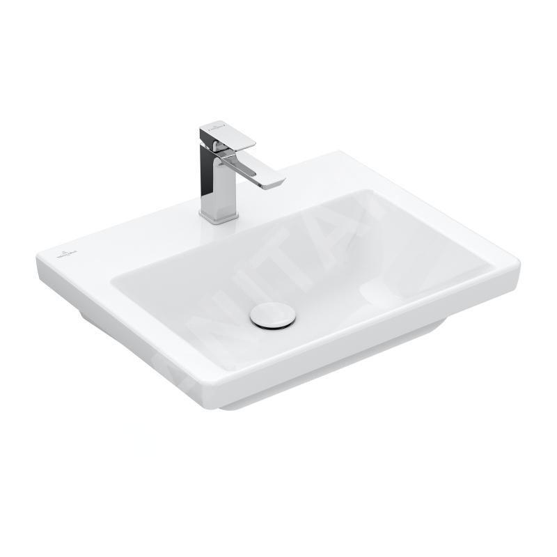 Villeroy & Boch Subway 3.0 - Lavabo 600x470 mm, sans trop-plein, trou pour robinet, CeramicPlus, blanc alpin 4A7061R1 Villeroy & Boch Subway 3.0 - Lavabo 600x470 mm, sans trop-plein, trou pour robinet, CeramicPlus, blanc alpin 4A7061R1