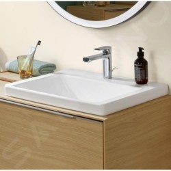 Villeroy & Boch Subway 3.0 - Lavabo 600x470 mm, sans trop-plein, trou pour robinet, CeramicPlus, Stone White 4A7061RW