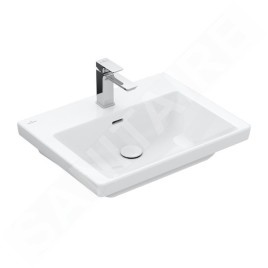 Villeroy & Boch Subway 3.0 - Lavabo 600x470 mm, avec trop-plein, trou pour robinet, CeramicPlus, Stone White 4A7060RW