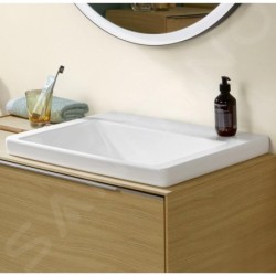 Villeroy & Boch Subway 3.0 - Lavabo 650x470 mm, sans trop-plein, sans trou pour robinet, CeramicPlus, blanc alpin 4A7068R1