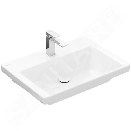 Villeroy & Boch Subway 3.0 - Lavabo 650x470 mm, sans trop-plein, trou pour robinet, blanc alpin 4A706601