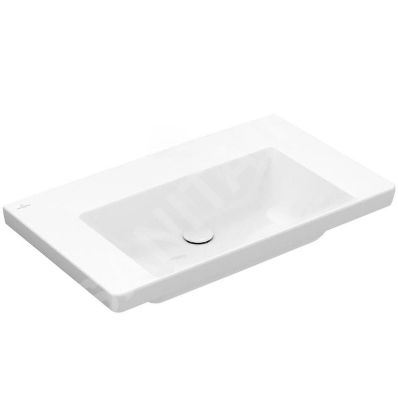 Villeroy & Boch Subway 3.0 - Lavabo 800x470 mm, sans trop-plein, sans trou pour robinet, CeramicPlus, Stone White 4A7083RW Villeroy & Boch Subway 3.0 - Lavabo 800x470 mm, sans trop-plein, sans trou pour robinet, CeramicPlus, Stone White 4A7083RW