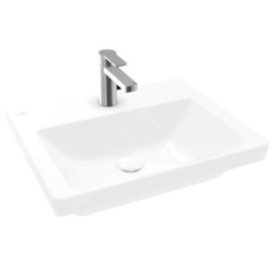 Villeroy & Boch Subway 3.0 - Meuble-lavabo 550x440 mm, sans trop-plein, trou pour robinet, CeramicPlus, blanc alpin 4A70F5R1