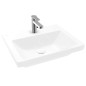 Villeroy & Boch Subway 3.0 - Meuble-lavabo 550x440 mm, sans trop-plein, trou pour robinet, CeramicPlus, Stone White 4A70F5RW