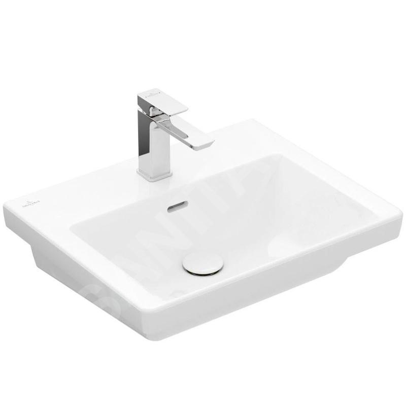 Villeroy & Boch Subway 3.0 - Meuble-lavabo 550x440 mm, avec trop-plein, trou pour robinet, blanc alpin 4A70F401 Villeroy & Boch Subway 3.0 - Meuble-lavabo 550x440 mm, avec trop-plein, trou pour robinet, blanc alpin 4A70F401