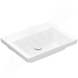 Villeroy & Boch Subway 3.0 - Meuble-lavabo 600x470 mm, sans trop-plein, sans trou pour robinet, CeramicPlus, blanc alpin