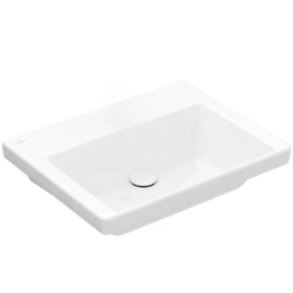 Villeroy & Boch Subway 3.0 - Meuble-lavabo 600x470 mm, sans trop-plein, sans trou pour robinet, CeramicPlus, Stone White