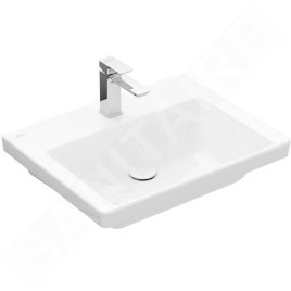 Villeroy & Boch Subway 3.0 - Meuble-lavabo 600x470 mm, sans trop-plein, trou pour robinet, blanc alpin 4A706L01