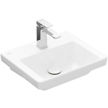 Villeroy & Boch Subway 3.0 - Lavabo 450x370 mm, sans trop-plein, trou pour robinet, CeramicPlus, blanc alpin 437046R1